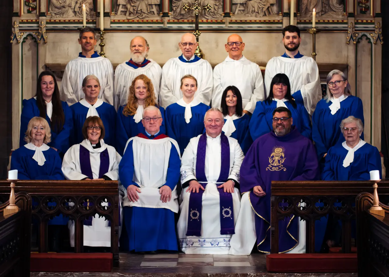 The choir in front of the altar